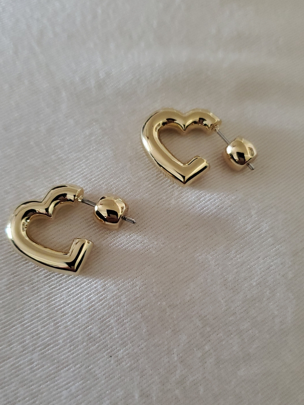 Gorjana Gold Heart Huggie Hoop Earrings
